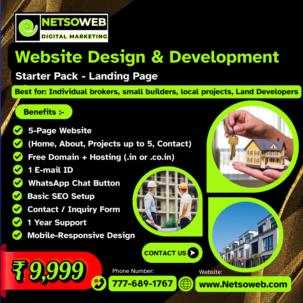 web design for real estate 9999 www.netsoweb.com 7776891767